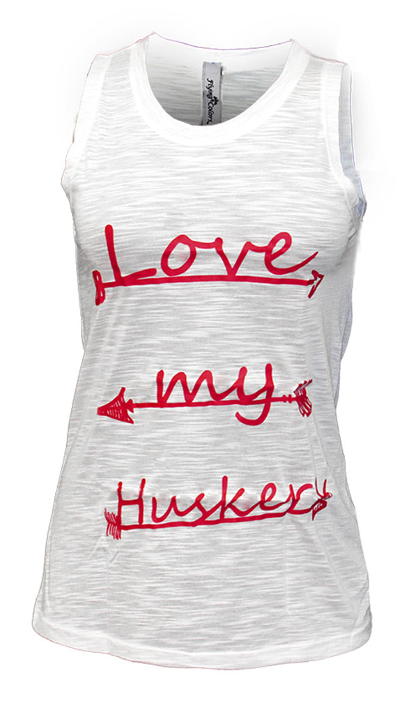 Love My Huskers Boy Muscle Tank