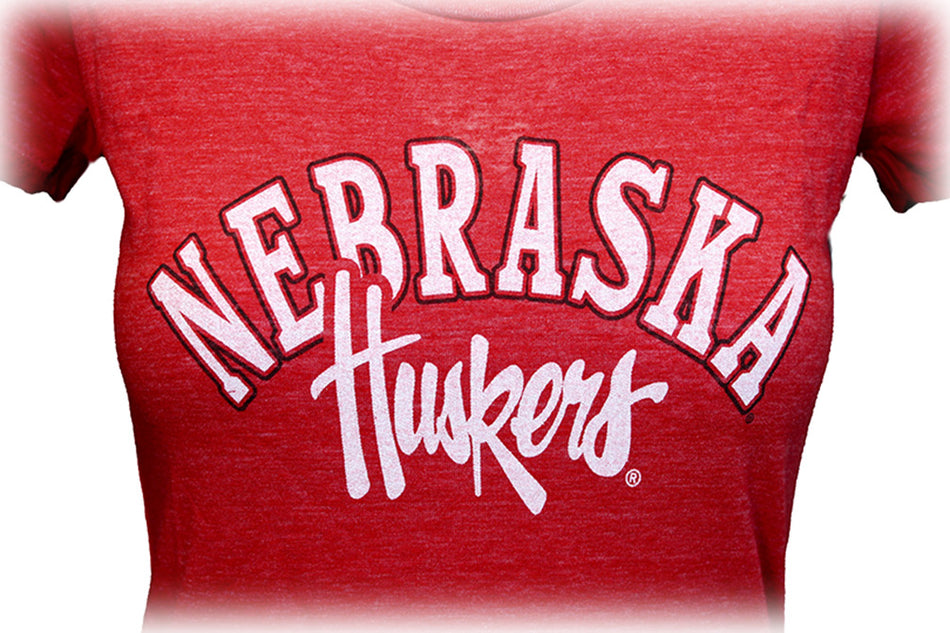 Ladies Arch Nebraska Script Huskers Triblend