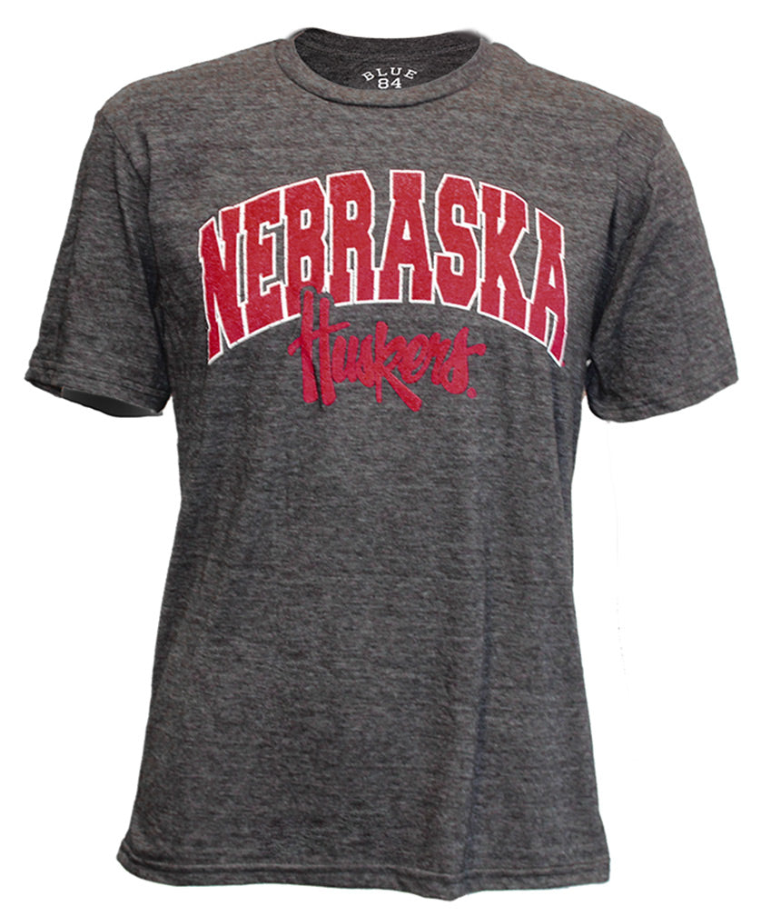 Nebraska Huskers Triblend Smoke Tee