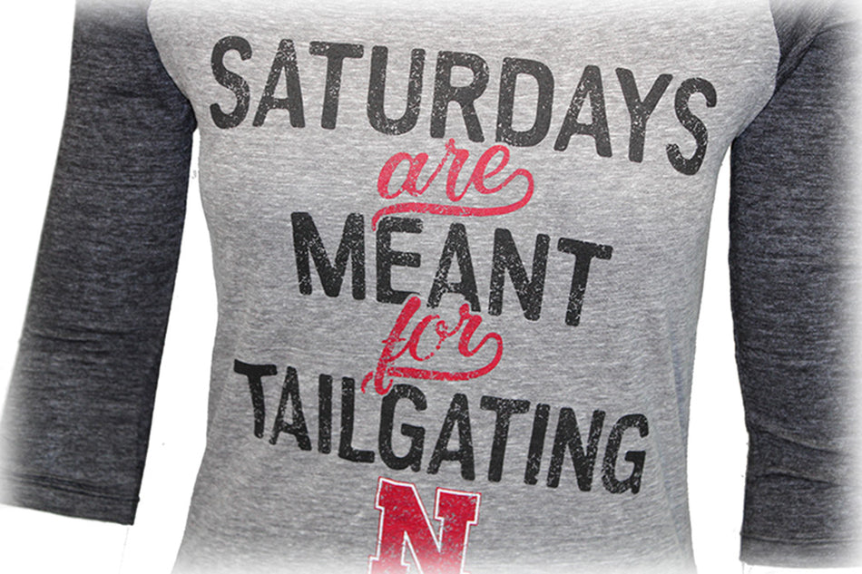 Saturdays Are For Tailgating Ladies Raglan