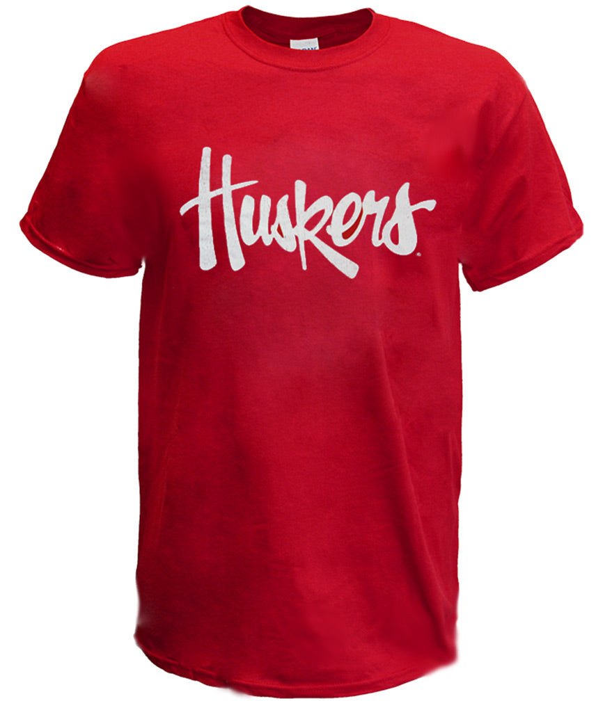 Huskers Script Tee - Red