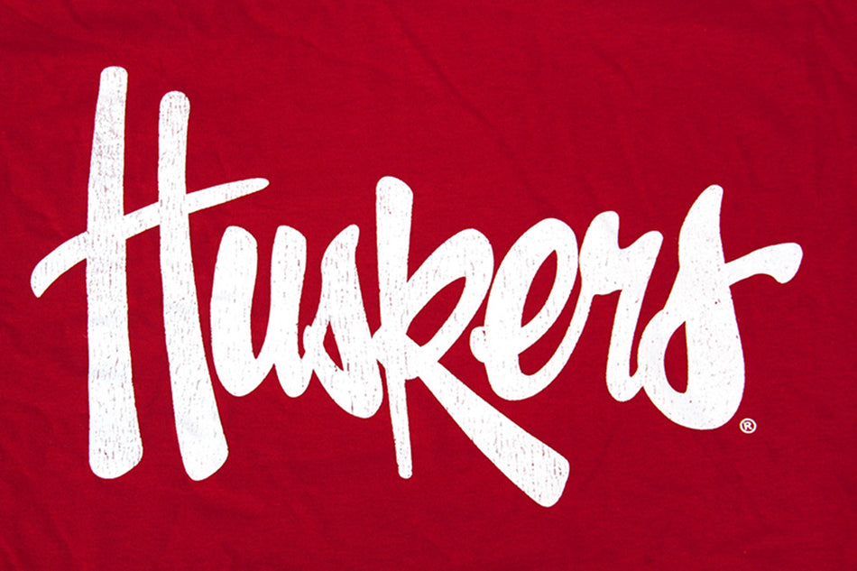 Huskers Script Tee - Red