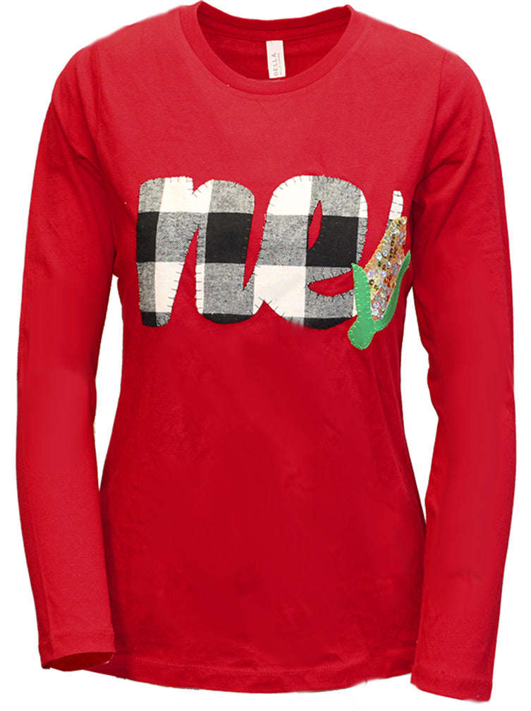 Plaid ne Sparkle Corn Cob Tee