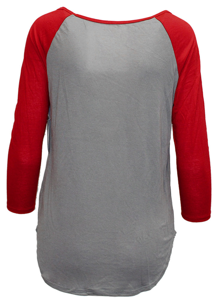 Love My Huskers Football Raglan