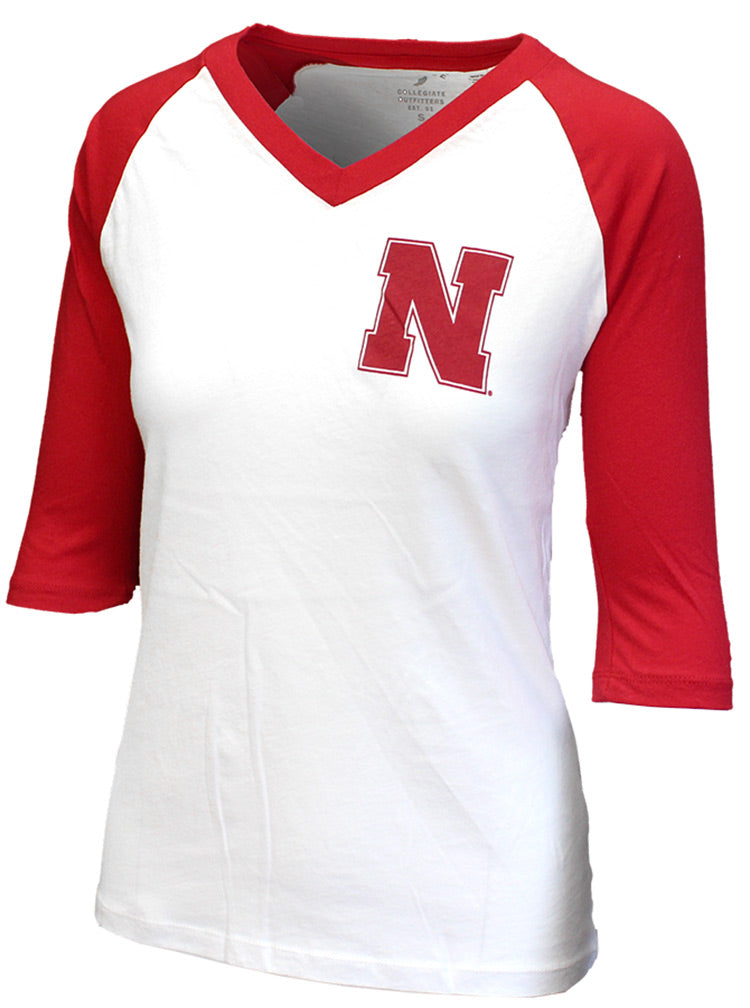Husker Gals' V-Neck Camp Tee