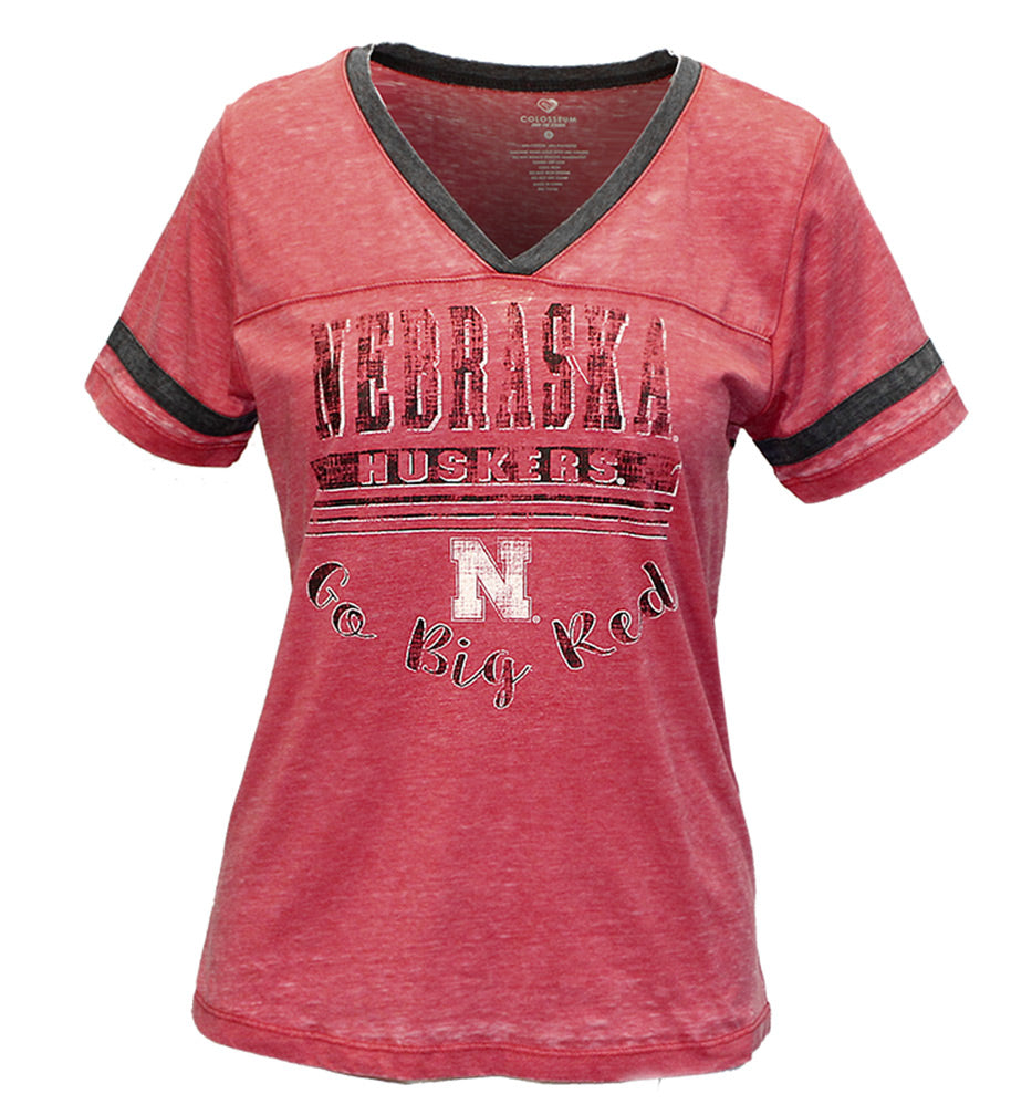Husker Gals VNeck Gunther Jersey Tee