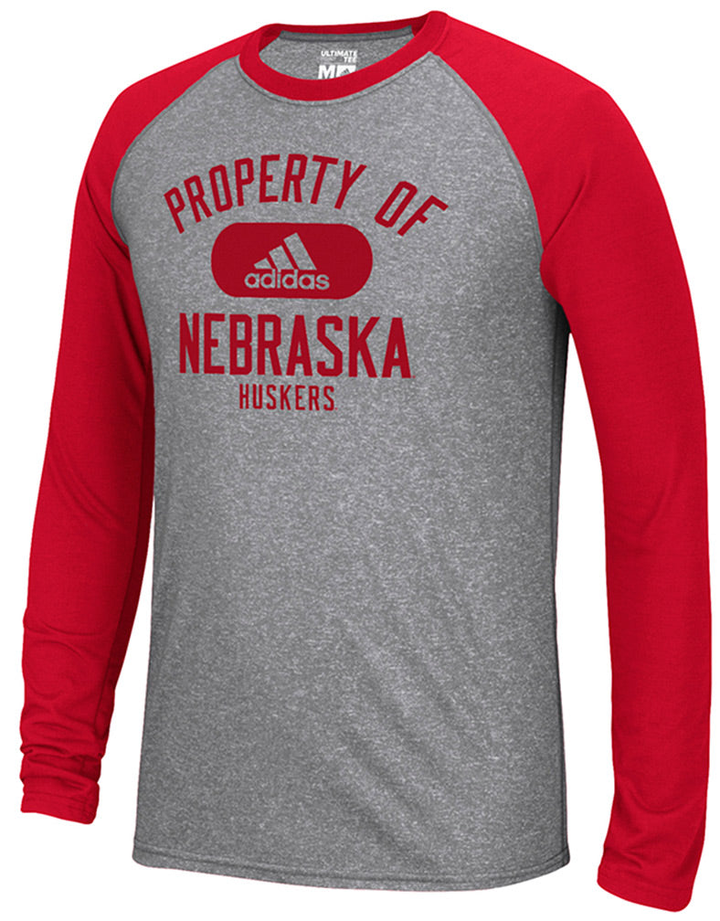 Adidas Property of Nebraska LS Raglan