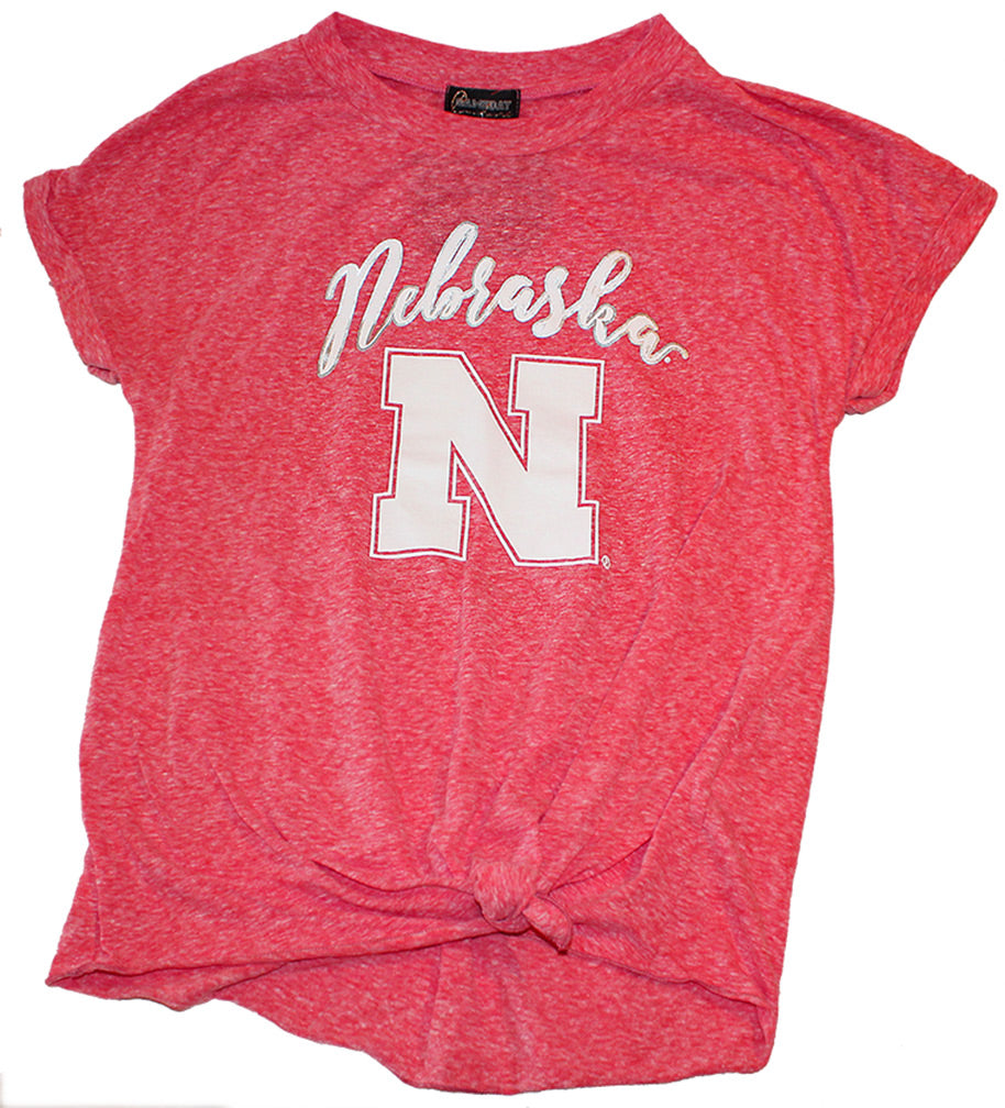 Husker Gals Side-Knot Swing Tee