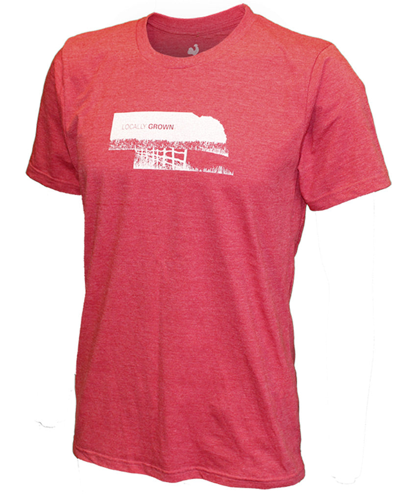 Husker State Outline Triblend LandscapeTee