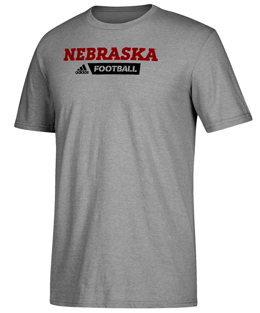 Adidas Nebraska Football Performance Gridiron Tee