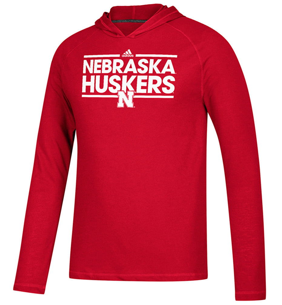 Adidas Nebraska Huskers LS Dassler Hoody Tee