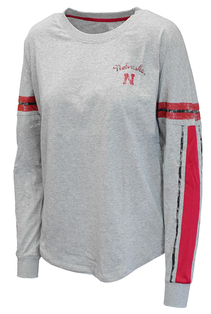 Nebraska Gals LS Oversized Mast Tee