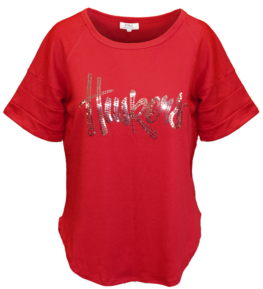 Piko Huskers Sequin Top