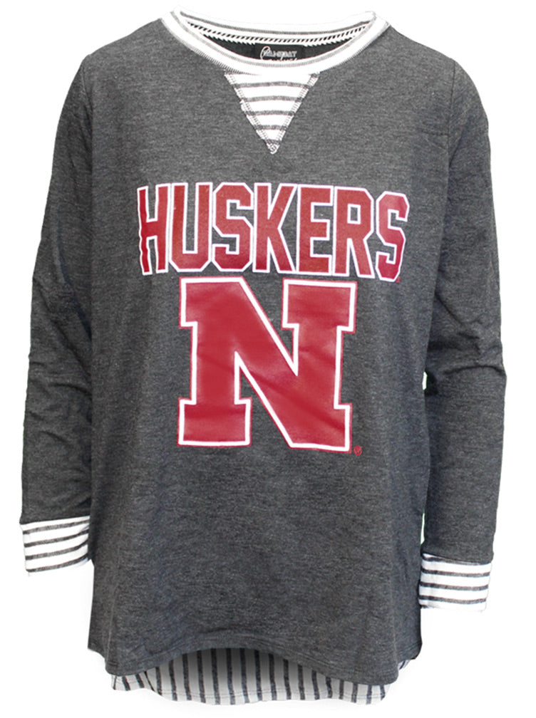 Stripe Back Panel Huskers N Tunic