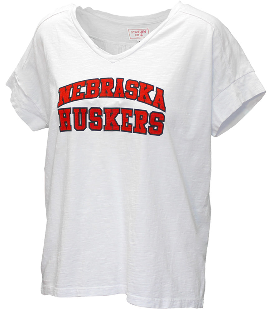 Nebraska Huskers V-Neck Vanessa Tee
