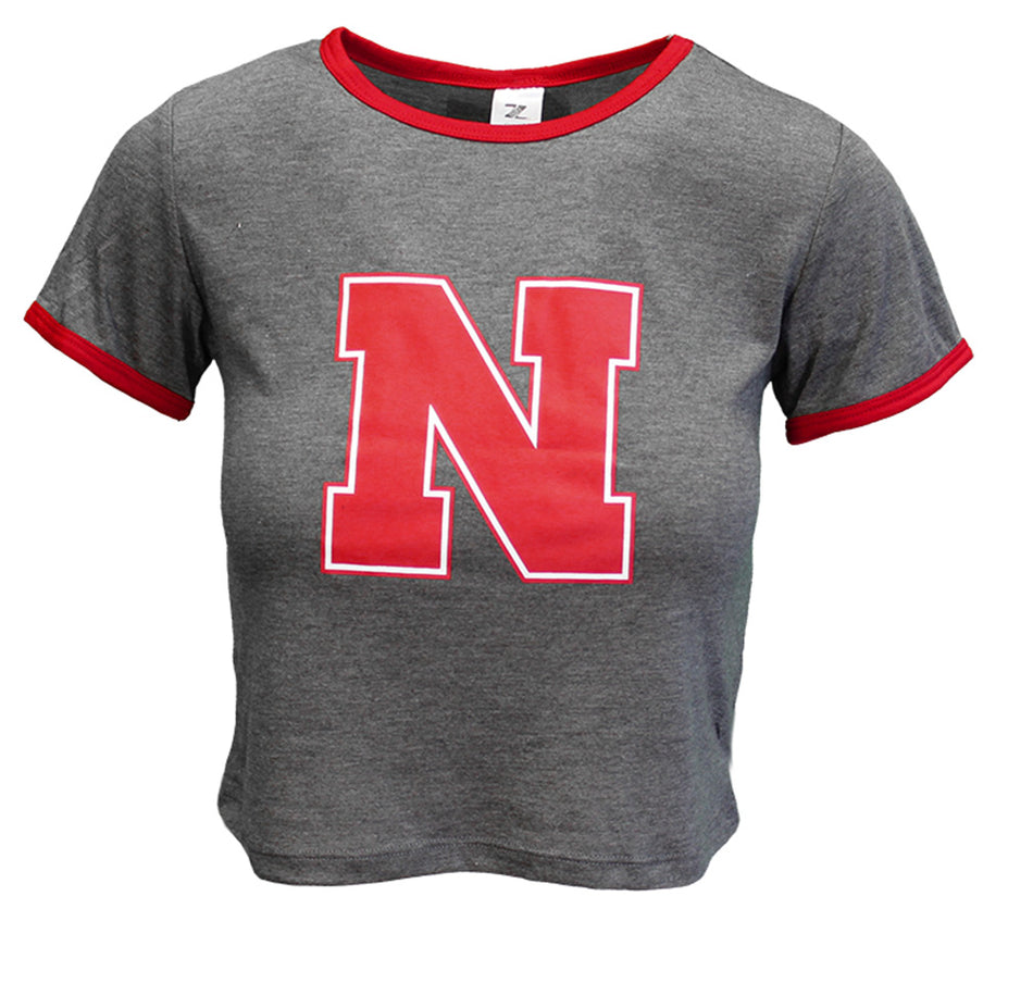 Nebraska N Ringer Crop Tee
