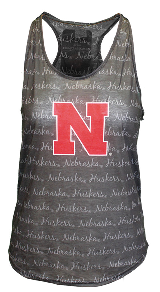 Huskers Script Repeat Tank