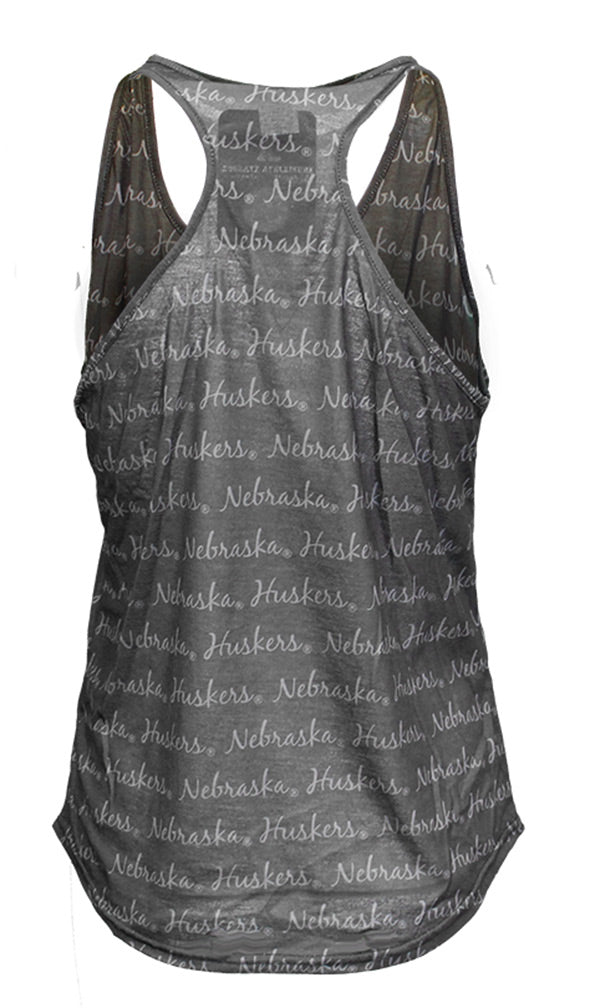 Huskers Script Repeat Tank