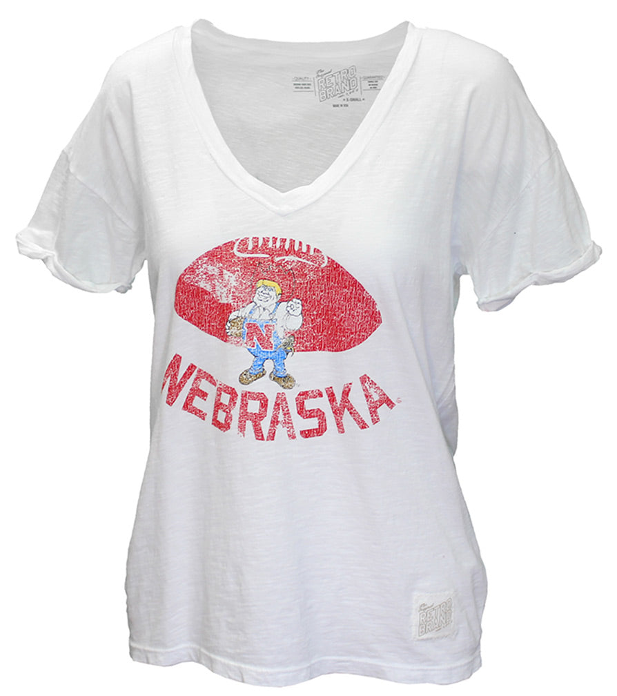 Herbie Nebraska Football Vintage V-Neck Tee