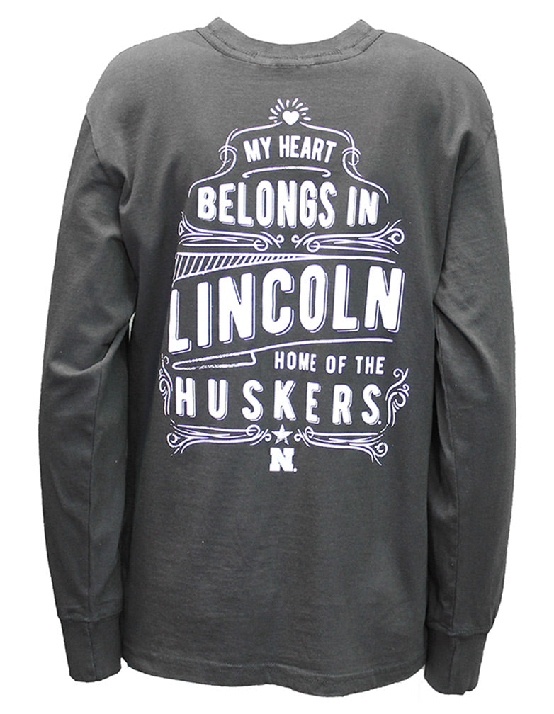 Lincoln Home Of The Huskers Womens LS Tee