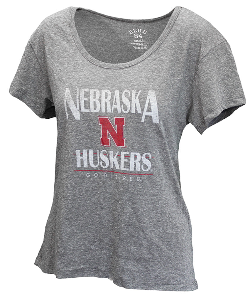 Huskers Roaring Scoop Triblend Tee