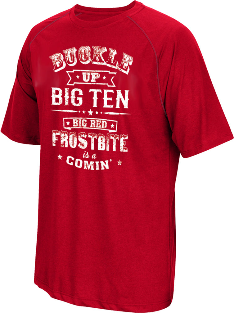 Buckle Up Big Ten Frostbite Tee - Red