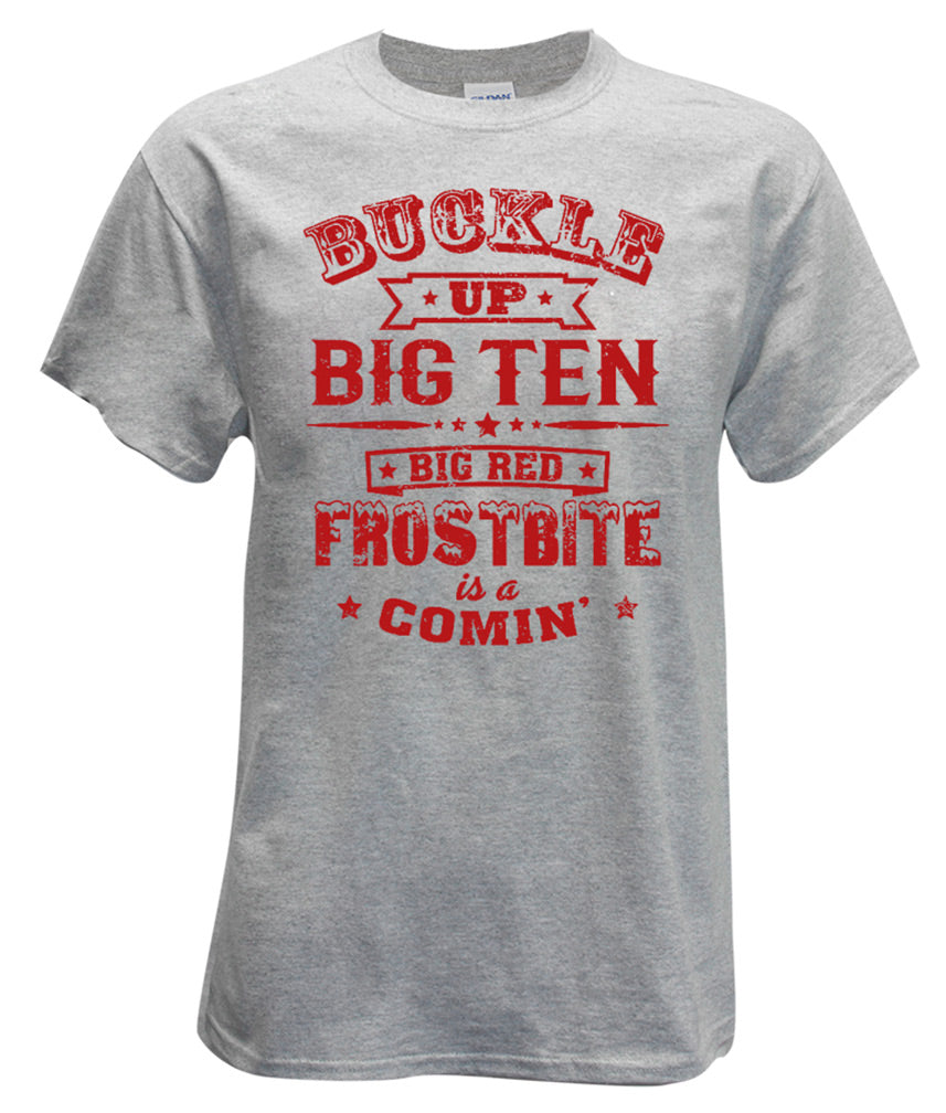 Buckle Up Big Ten Frostbite Tee - Sport Grey