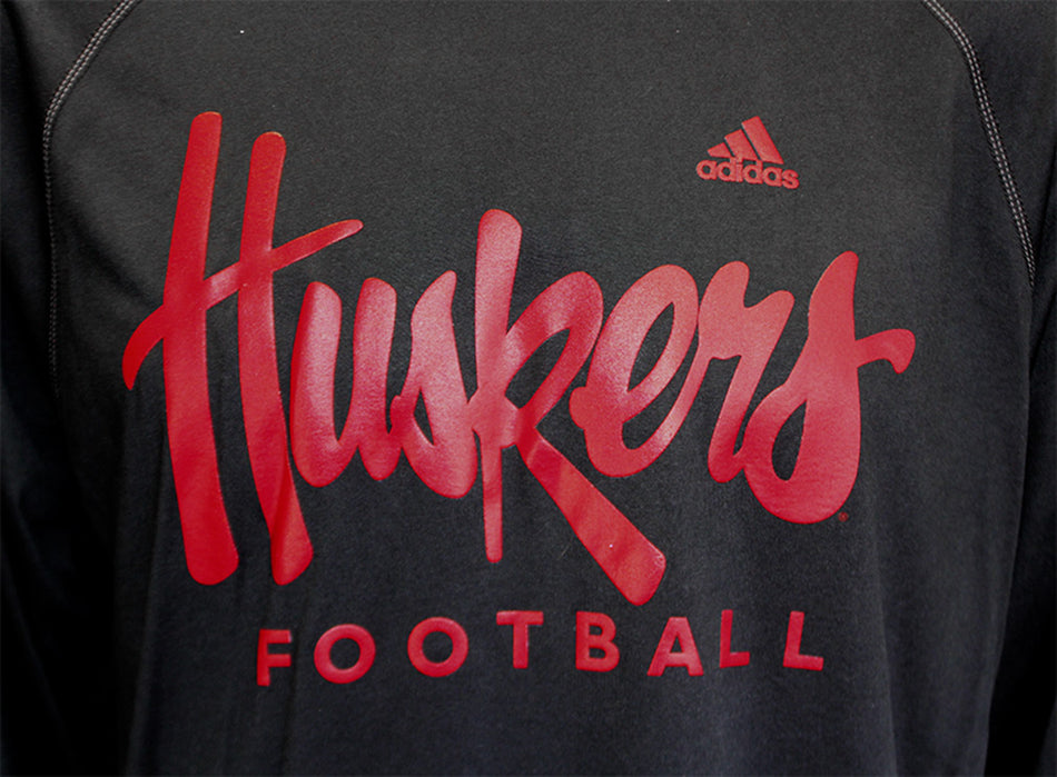 Adidas Huskers Football LS Team Issue Climalite
