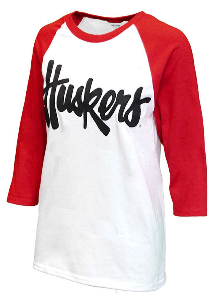 Womens Huskers Raglan