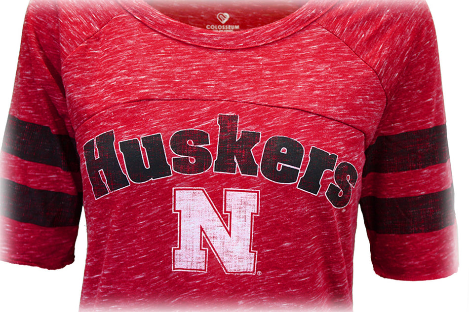 Nebraska Gals Raglan Striped Babitt Tee