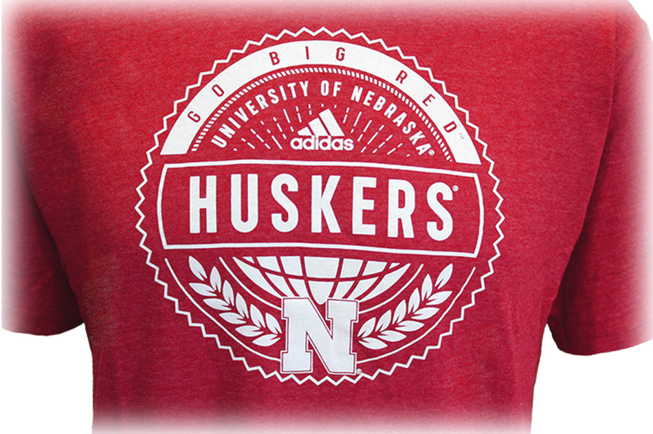 Adidas Nebraska Tribal Seal Tee
