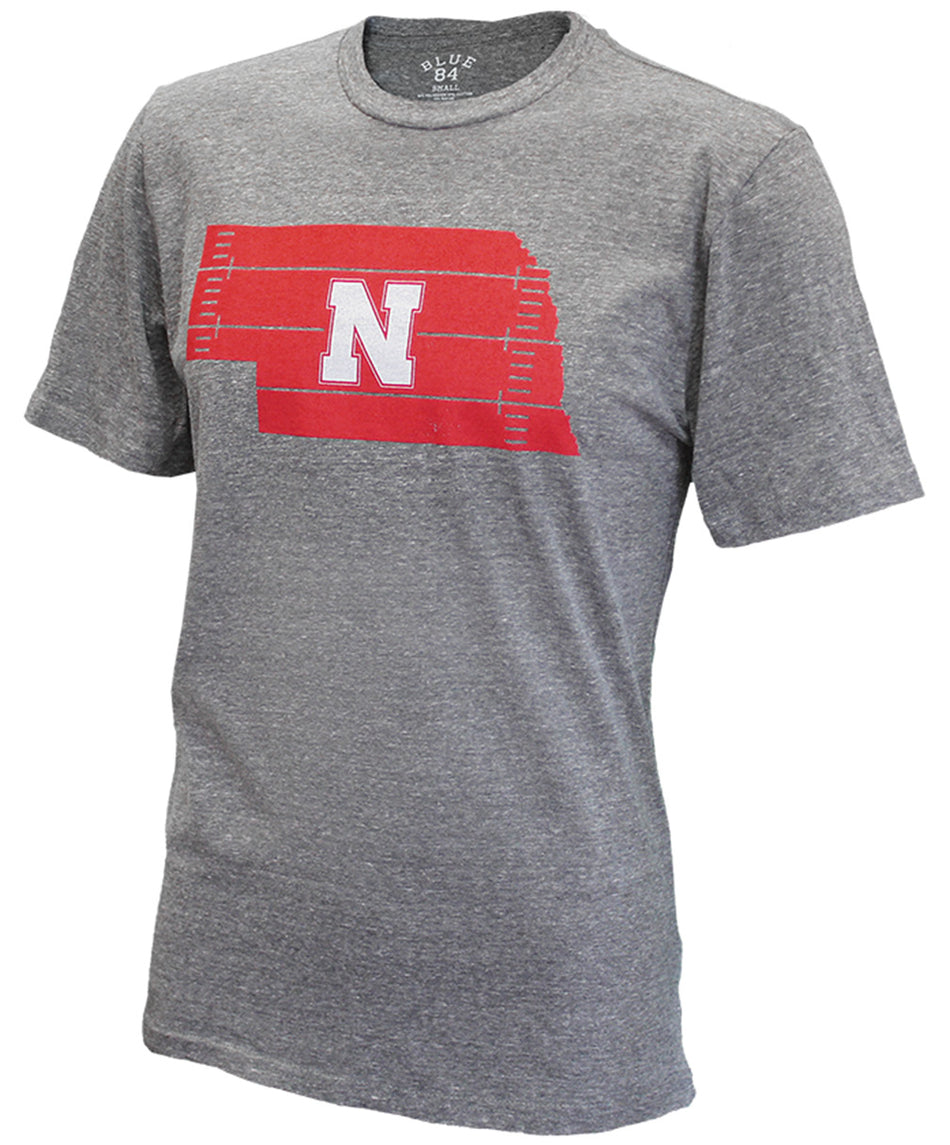 Nebraska State Field Triblend Tee