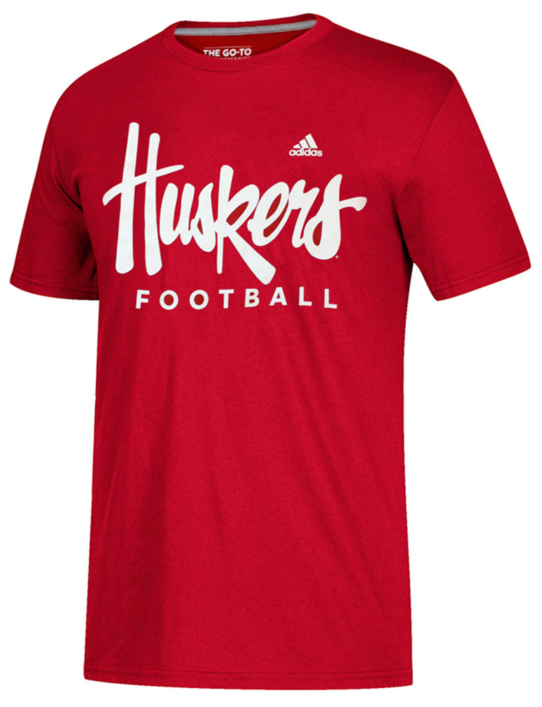 Adidas Huskers Script Football Tee