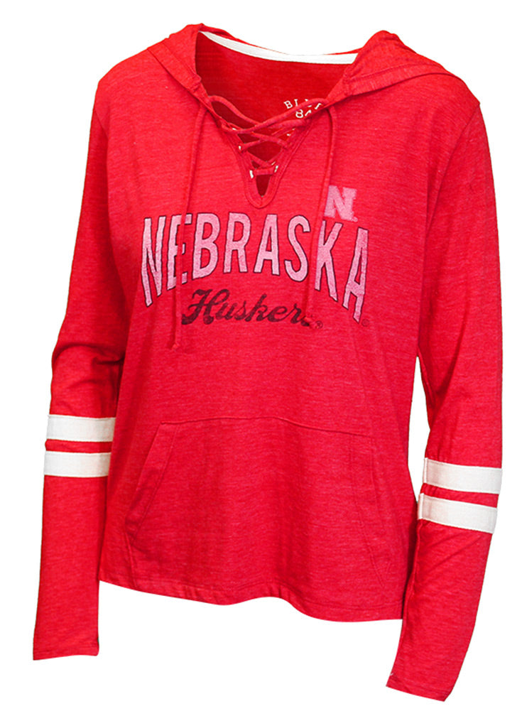 Huskers Lacey Triblend Hoody Tee