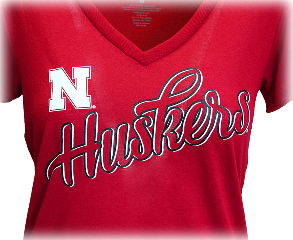 Nebraska Womens Sweet Dollars Vneck