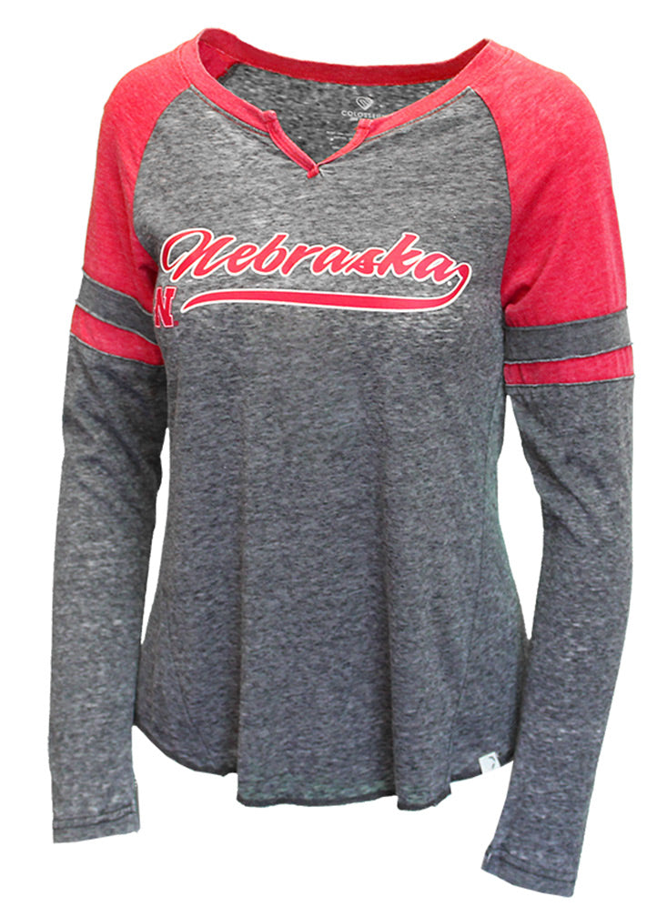 Nebraska Ladies Bubbilicious LS Burnout