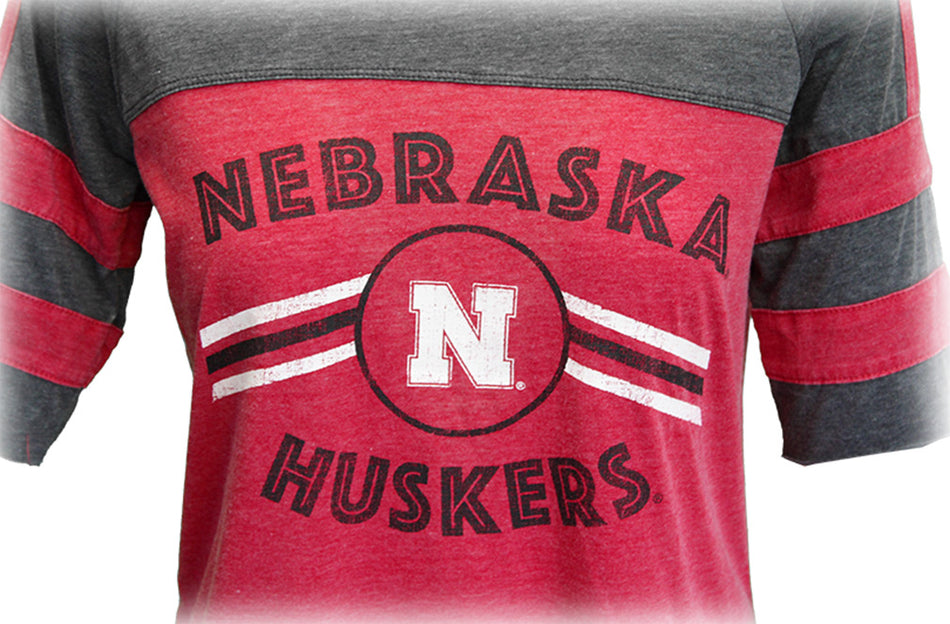 Husker Womens Burnout Jersey Top