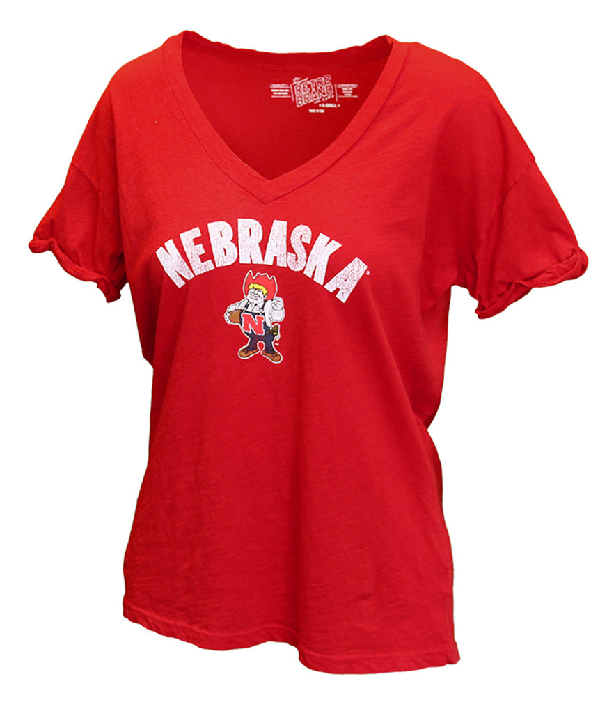 Nebraska Gals Slub Herbie Vneck
