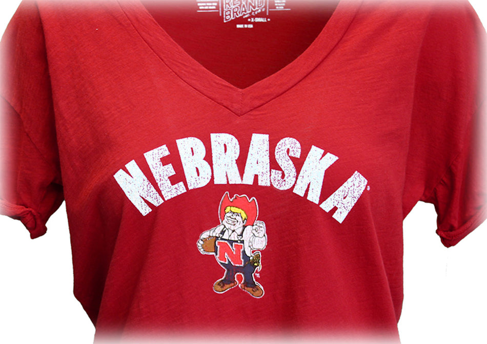 Nebraska Gals Slub Herbie Vneck
