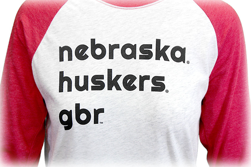 Ladies Nebraska Huskers GBR Raglan