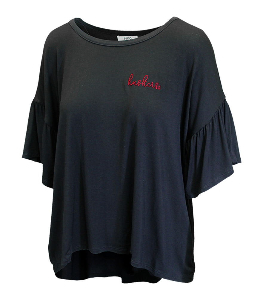 Lady Huskers Ruffle Sleeved Top