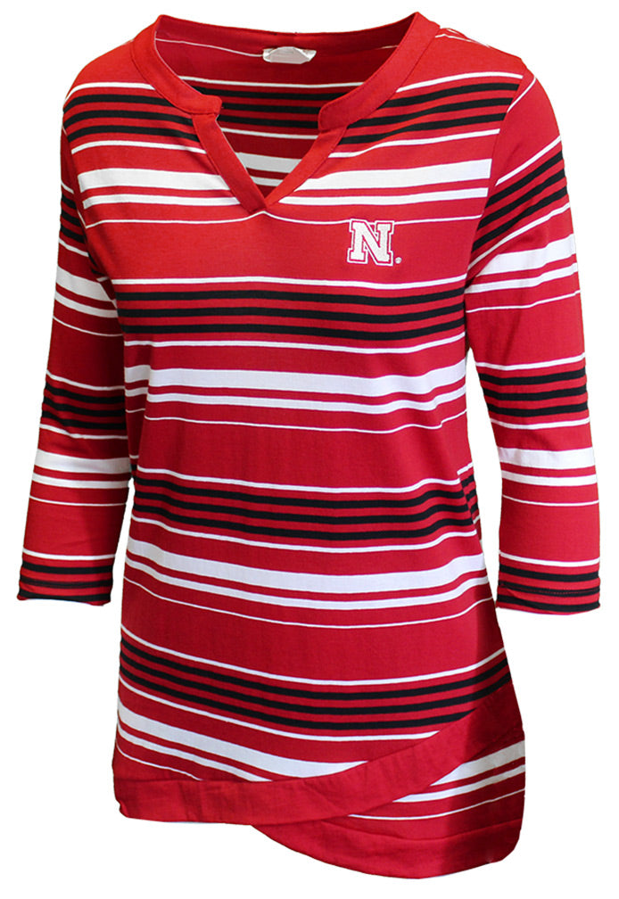 Husker Ladies Striped Tunic Top
