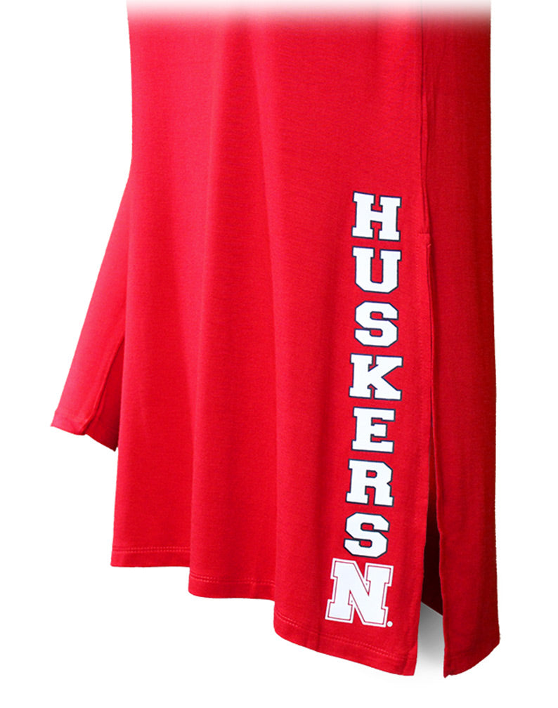 Nebraska Womens LS Slit Tunic