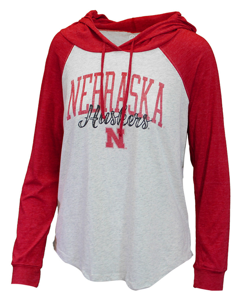 Womens Nebraska Huskers Raglan Hoodie