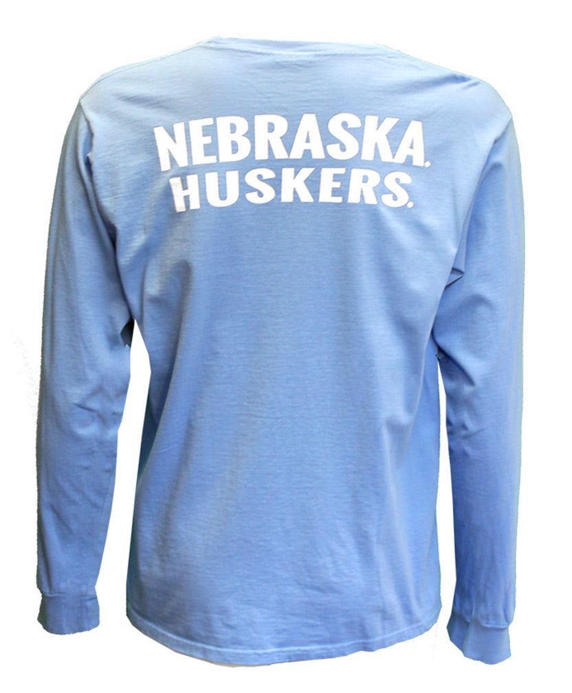 Nebraska Huskers Cornflower Pocket Tee