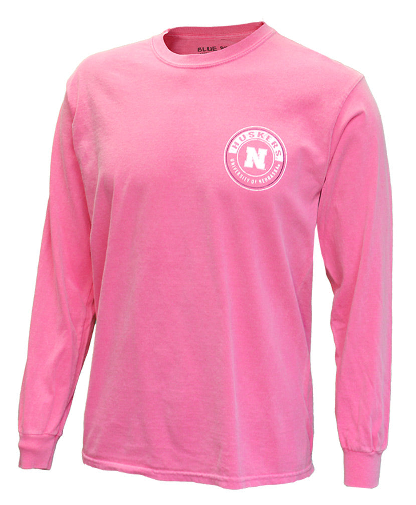 Nebraska Gals Strawberry Pink Dyed Tee