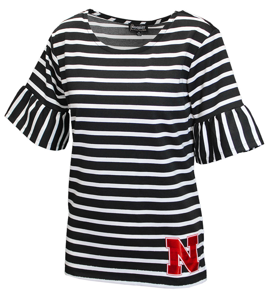 Lady Husker N Ruffle Sleeve Tee
