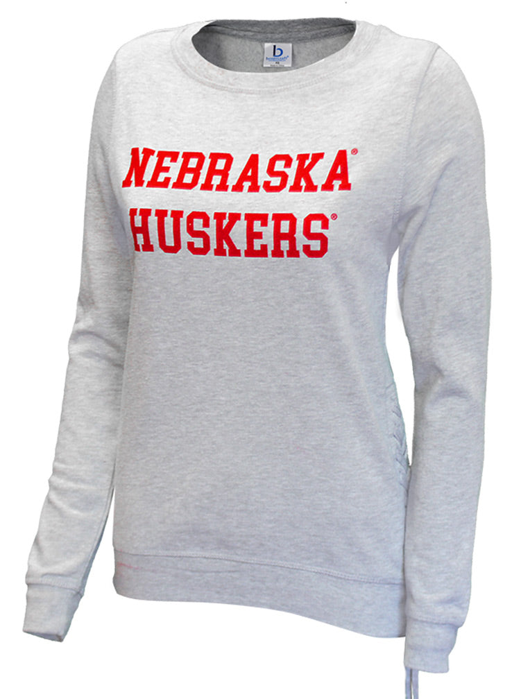 Nebraska Gals Lace Up Rally Top