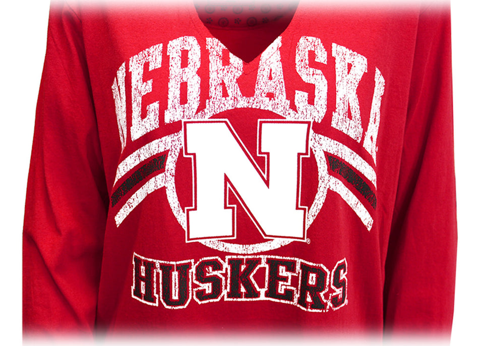 Womens LS Cutout Nebraska Scout Top