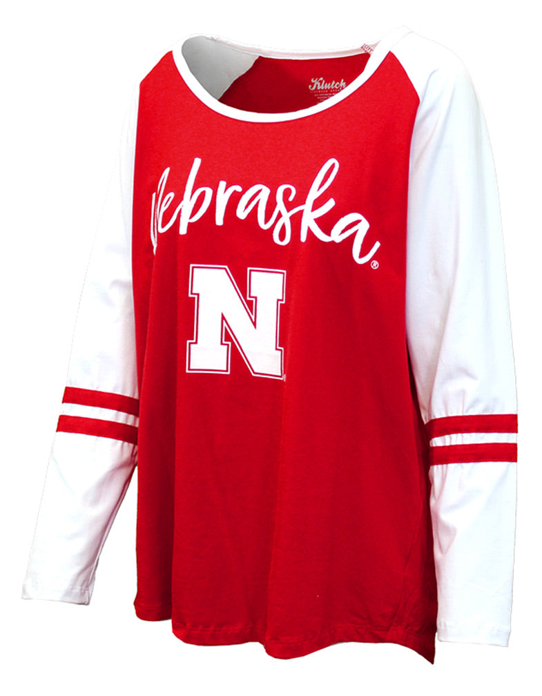 Nebraska Gals Stripe Sleeve Raglan